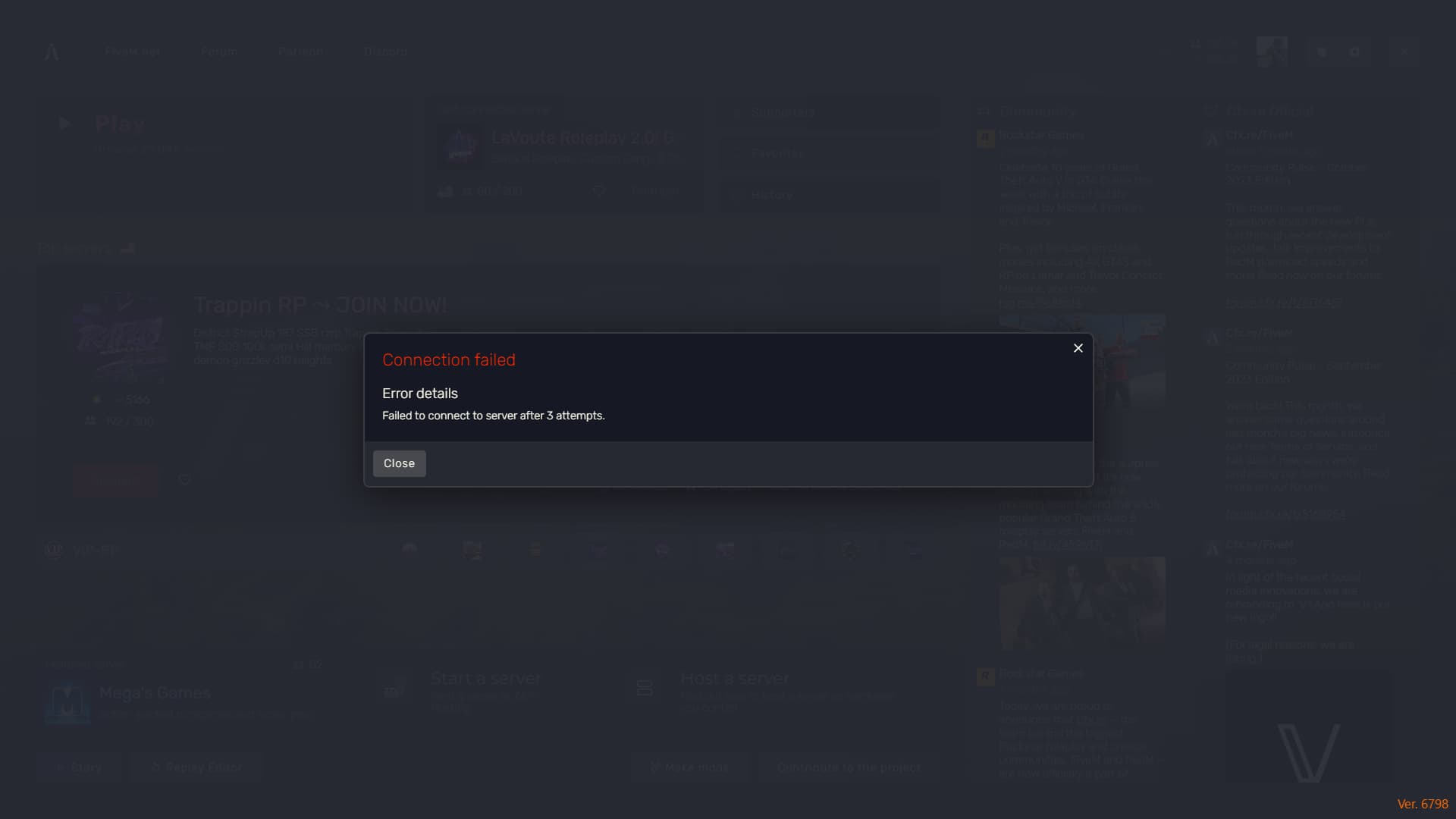 Help Cant Connect To The Server Fivem Client Support Cfxre Cfx.re