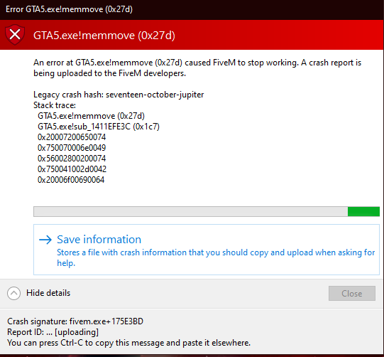 Crash on Launch when clicking play - FiveM Client Support - Cfx.re ...