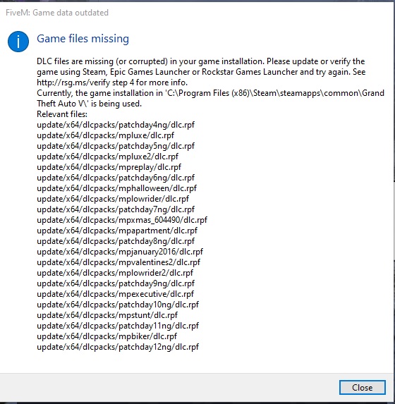 5m Error Code Errors I've included Within - FiveM Client Support - Cfx Forum