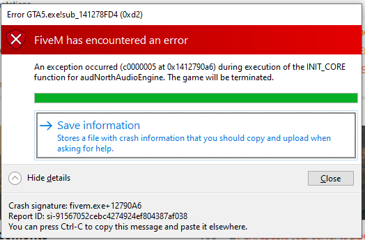 FiveM constantly crashing every time I start the application - FiveM ...