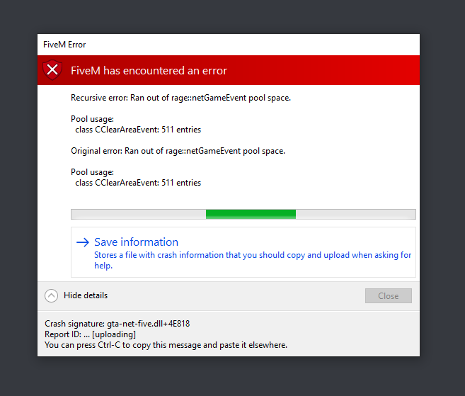Game keeps crashing over and over again - FiveM Client Support - Cfx.re ...