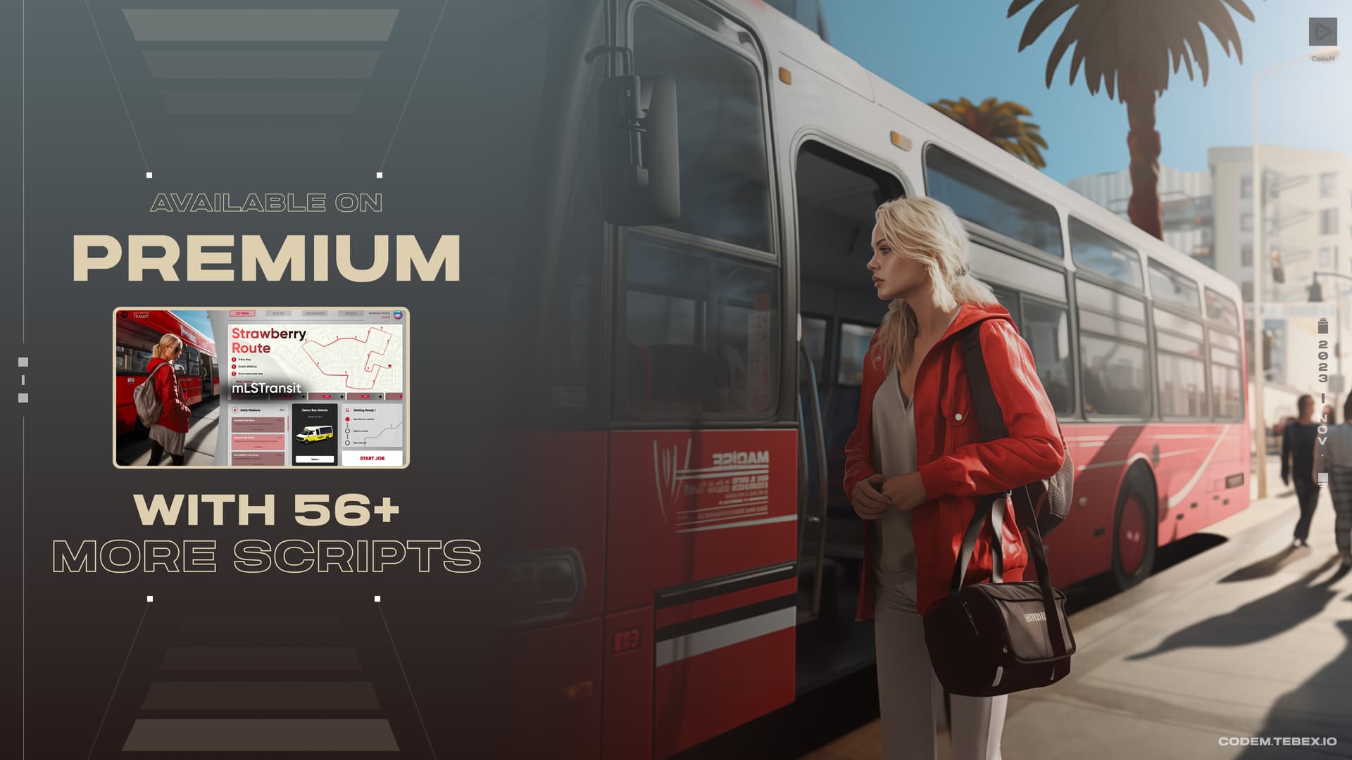 CodeM mLSTransit ( Advanced Bus Job ) ESX QB thumbnail 13