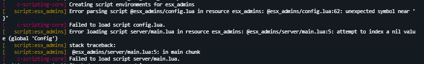 Cant join my server SCRIPT ERROR - Resource Support - Cfx Forum