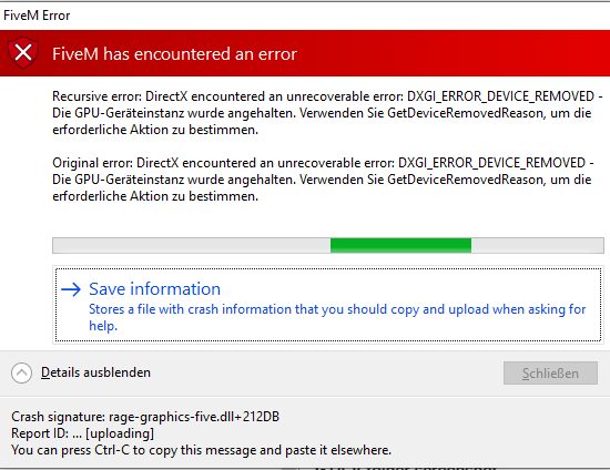 FiveM crash with the Error: rage graphics-five-dll+212 db - FiveM ...