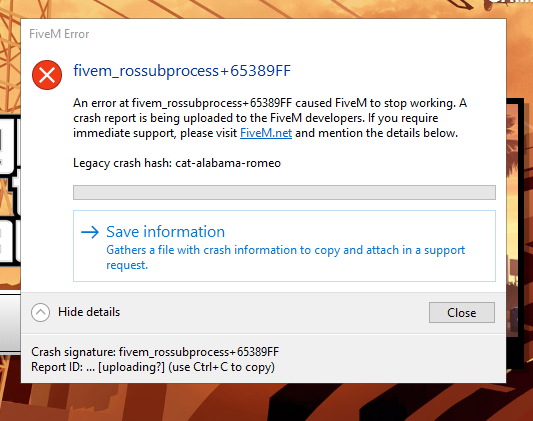 Keeping on getting random errors - FiveM Client Support - Cfx.re Community