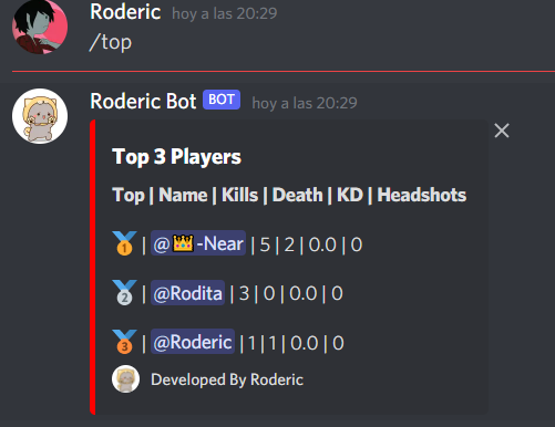 [PAID] Roda_Ranking | [ESX, QBCore, STANDALONE] | Discord Interaction | PvP and Gang Wars Servers. thumbnail 3