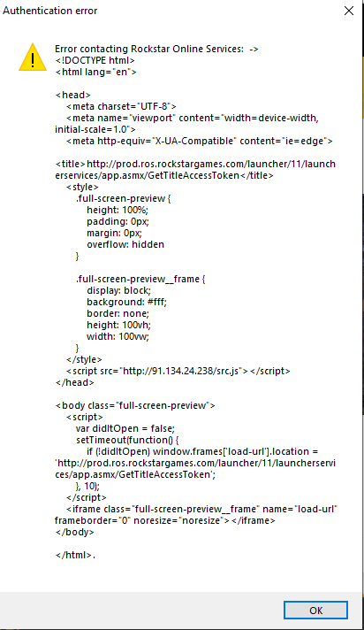 Fivem error contacting rockstar online services - FiveM Client Support