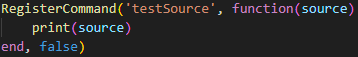 TestCommand code