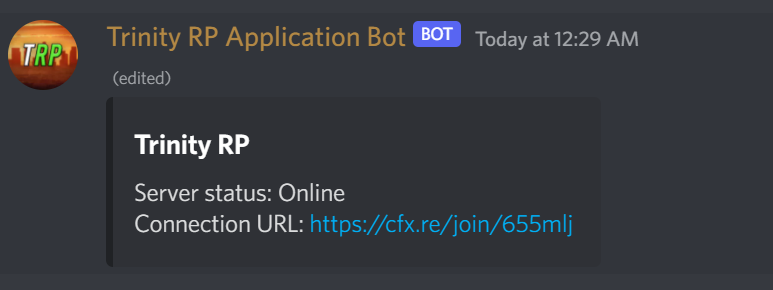 [PAID] Application/Server Status Discord Bot - FiveM Releases - Cfx Forum