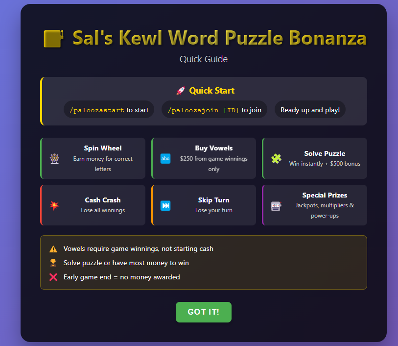 [PAID][QB]Multiplayer Word Puzzle Bonanza - FiveM Releases - Cfx.re ...