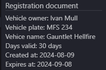 [ESX/QB] - Registration/Insurance/Inspection thumbnail 3