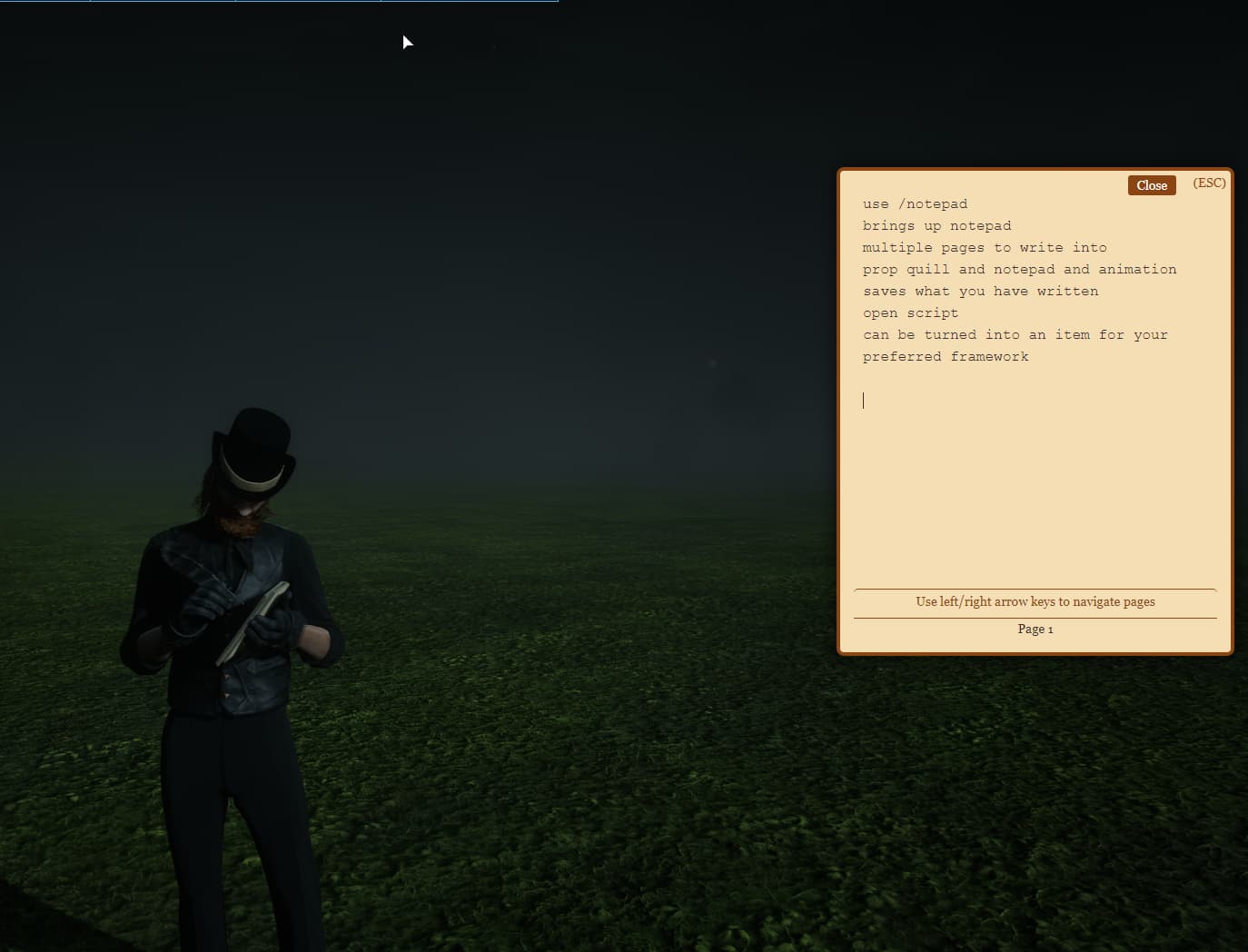 Macabre Notepad FREE RedM Releases Cfx.re Community