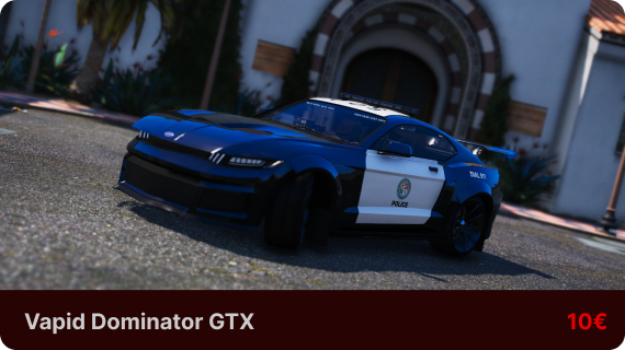  [PAID] Lore-Friendly Police Vapid Dominator GTX | Callsign System Thumbnail