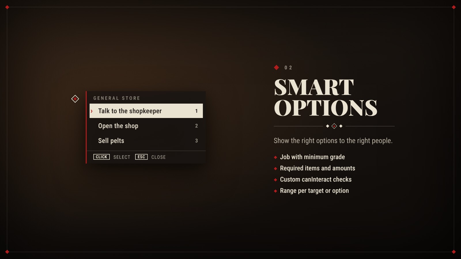[PAID] [REDM] WLS Target - Interaction menu with zones, models, NPCs ...