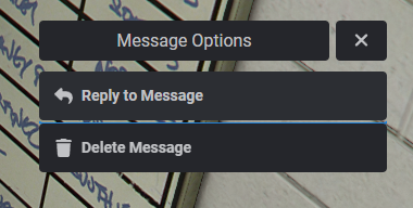 message options