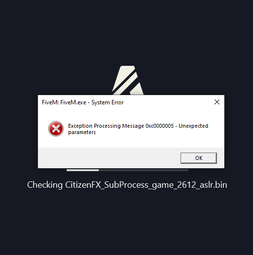System error - FiveM Client Support - Cfx.re Community