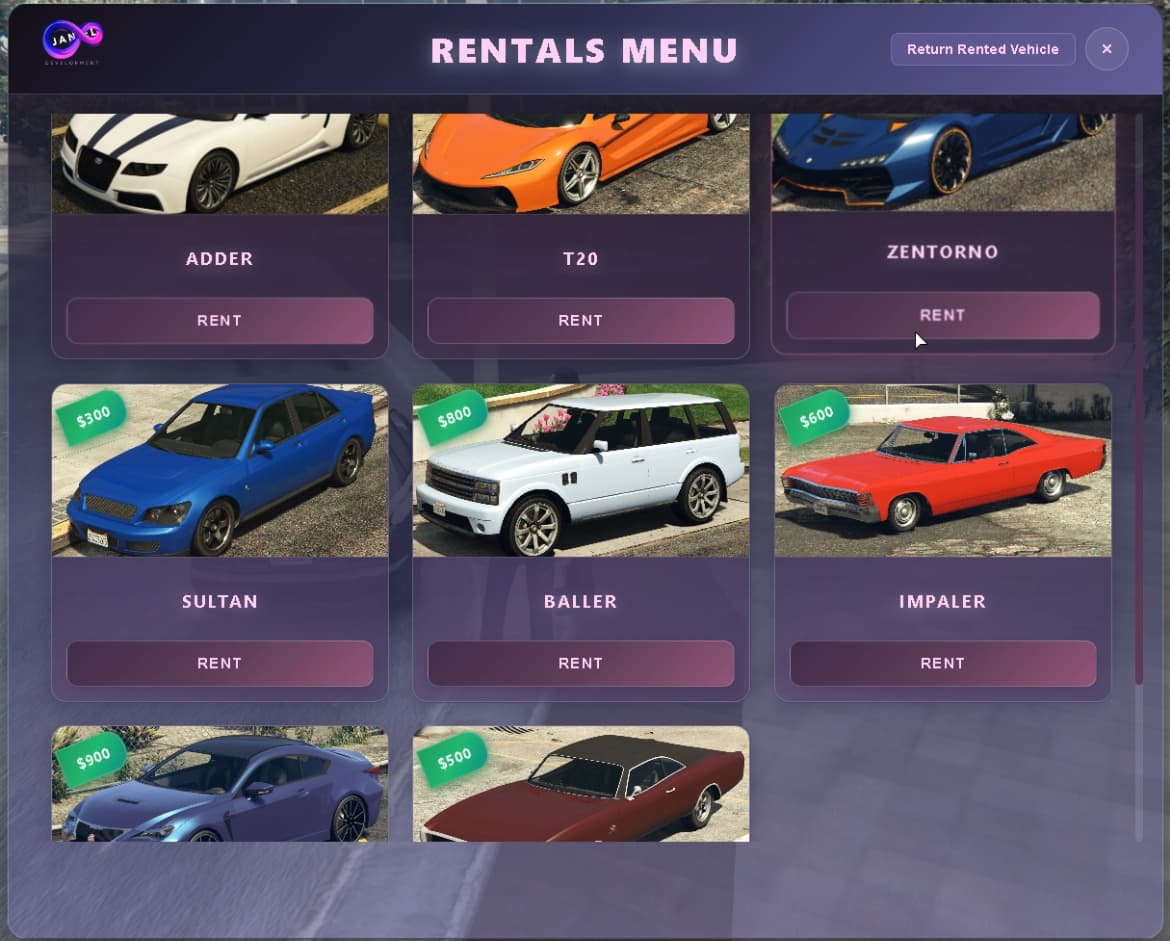 [FREE] [QB,ESX,QBOX] Advanced Rentals - FiveM Releases - Cfx.re Community