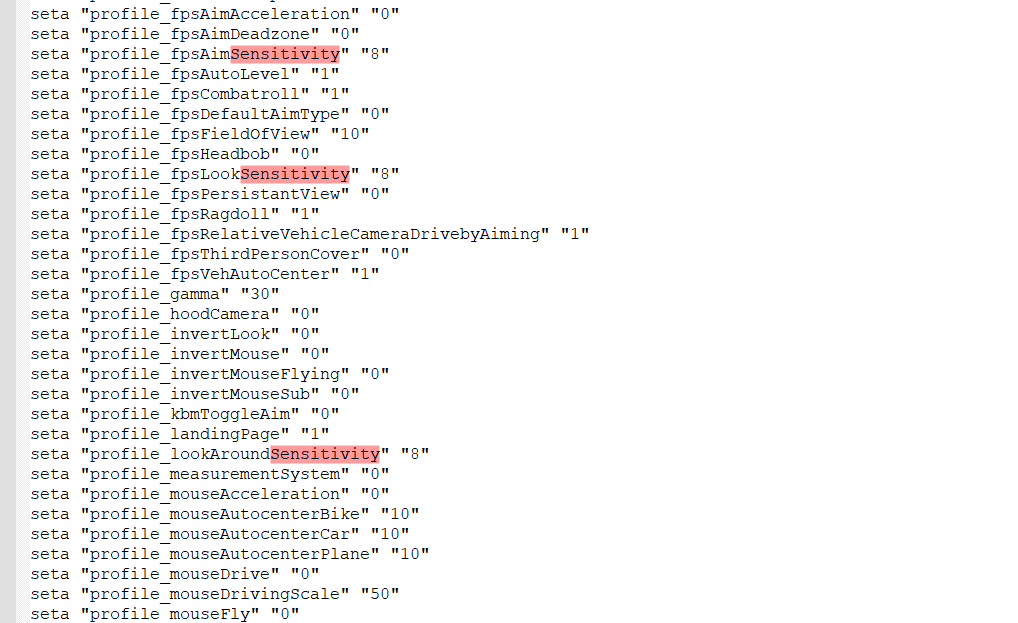 In game mouse sensitivity - FiveM Client Support - Cfx.re Community