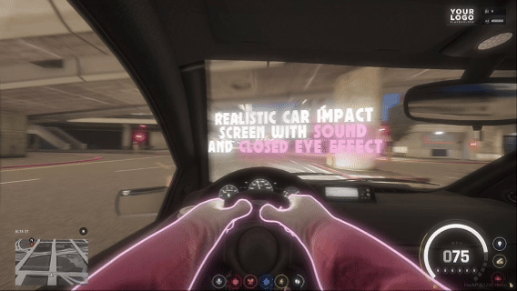 [PAID] PinkFrog Hud | Custom Crosshair, Blood screen effects, realistic car crash screen effect, stress system, 5 styles, recognition for vehicle class in speedometer thumbnail 4