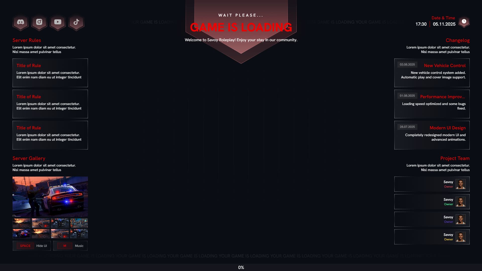 ⏳ Loading Screen V2 - Savoy Studios - FiveM Releases - Cfx.re Community