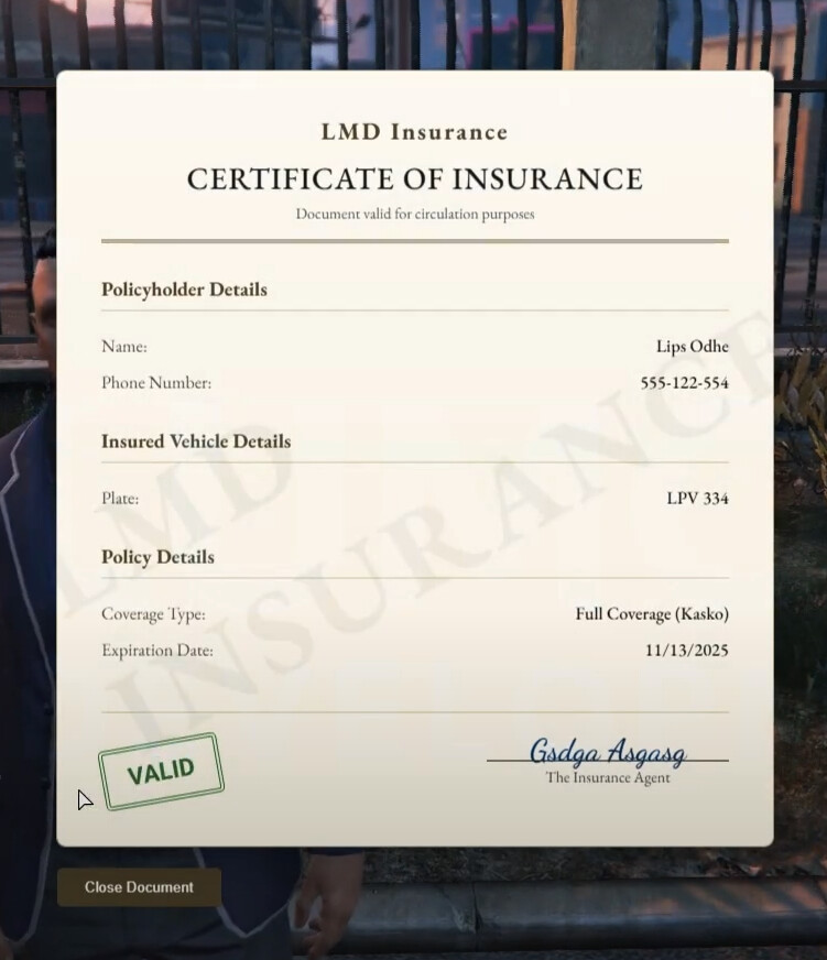 🚗 LMD Insurance System [ESX] [Paid Resource] - FiveM Releases - Cfx Forum