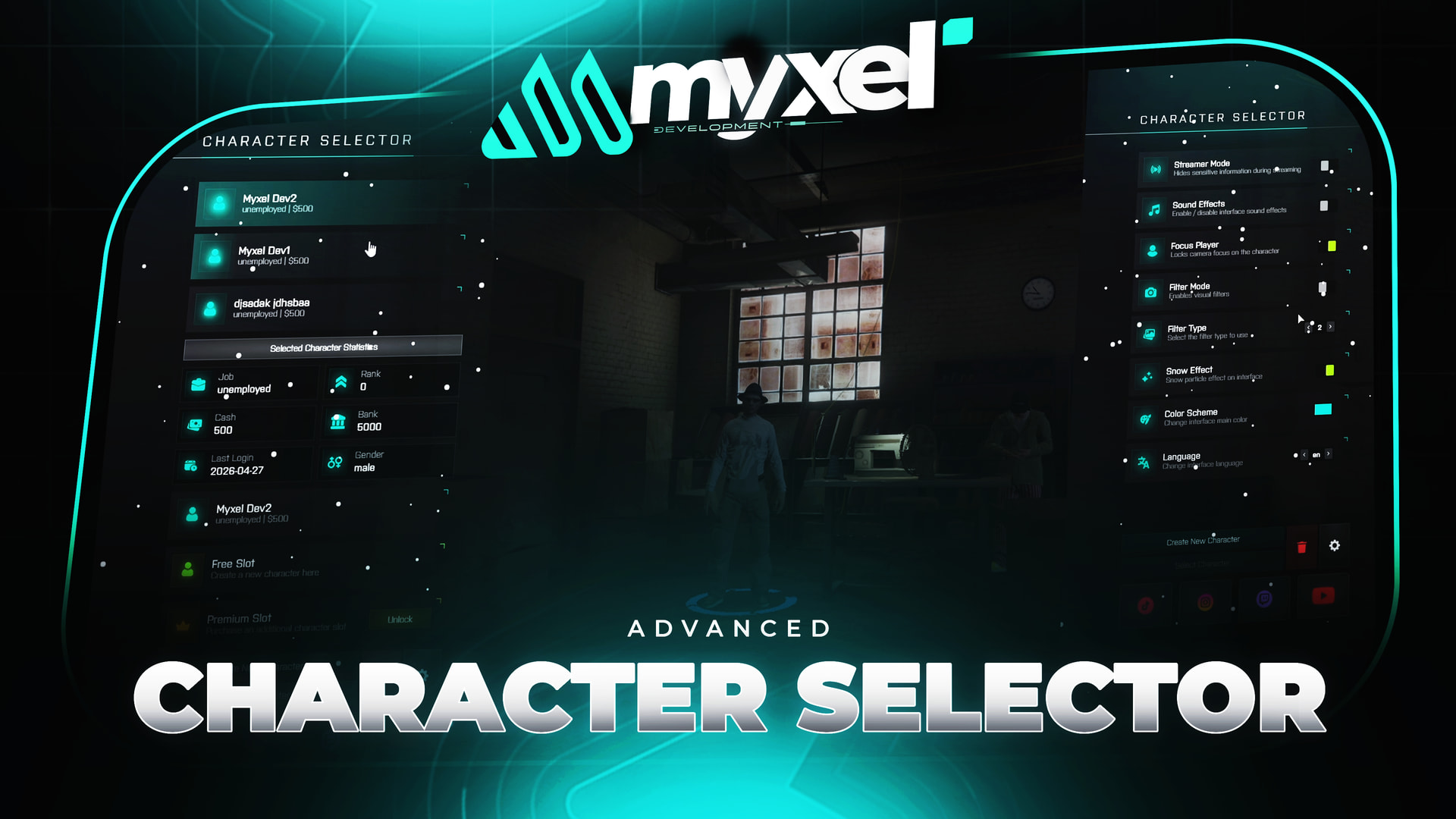 [PAID][Standalone] FiveM Character Selector — Modern Multicharacter ...