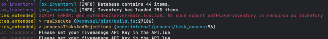 OX Inventory Error setPlayerInventory (Help) - Resource Support - Cfx Forum