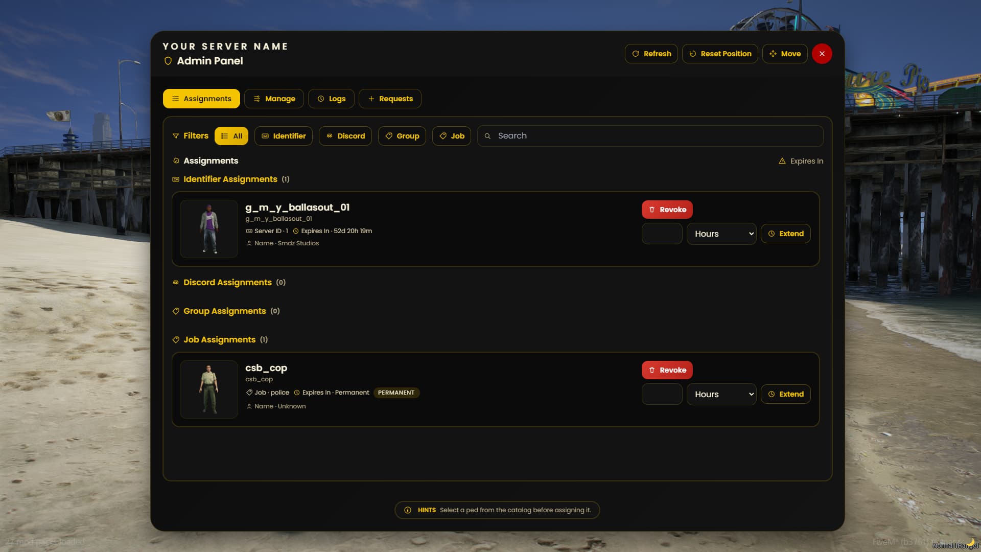 [PAID] Peds Manager | Advanced Ped Management System - FiveM Releases ...