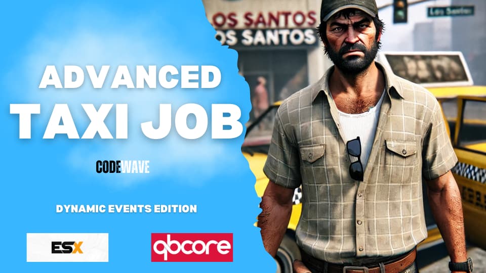 [ESX/QBCORE] Advanced Taxi Job - CodeWave Thumbnail