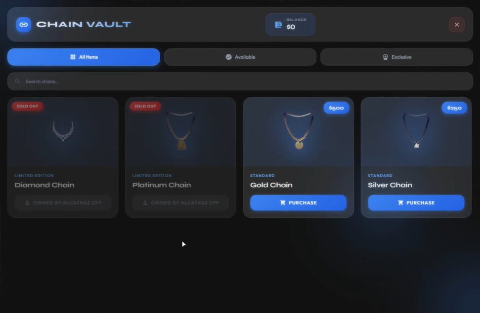 Orbit Chain System - Wearable & Snatchable Chains With Shops - FiveM ...