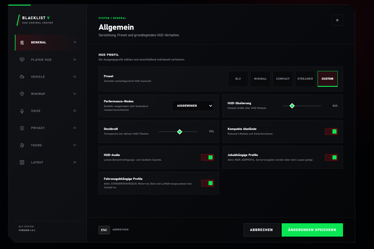 BLV HUD FiveM player interface