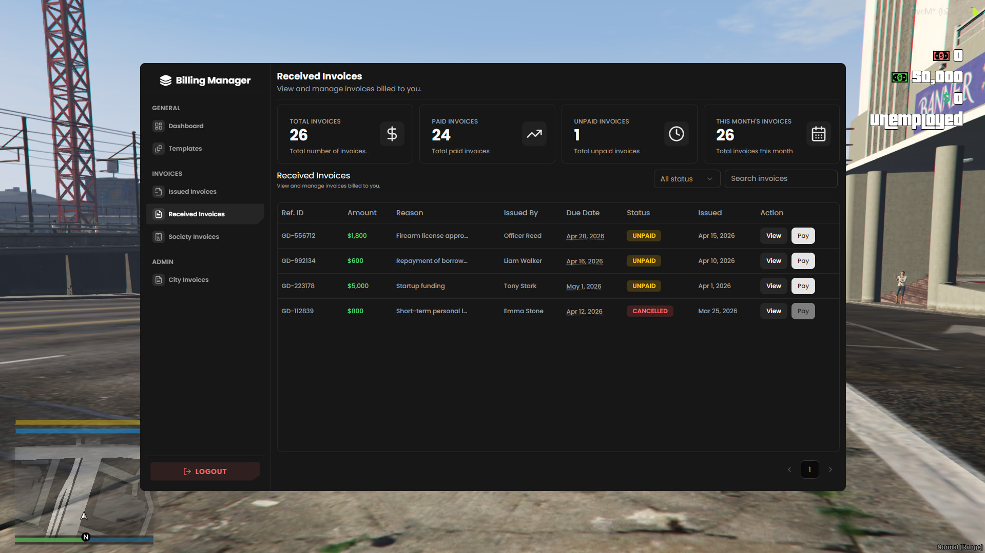 Billing System | Business Invoices & Management - FiveM Releases - Cfx ...