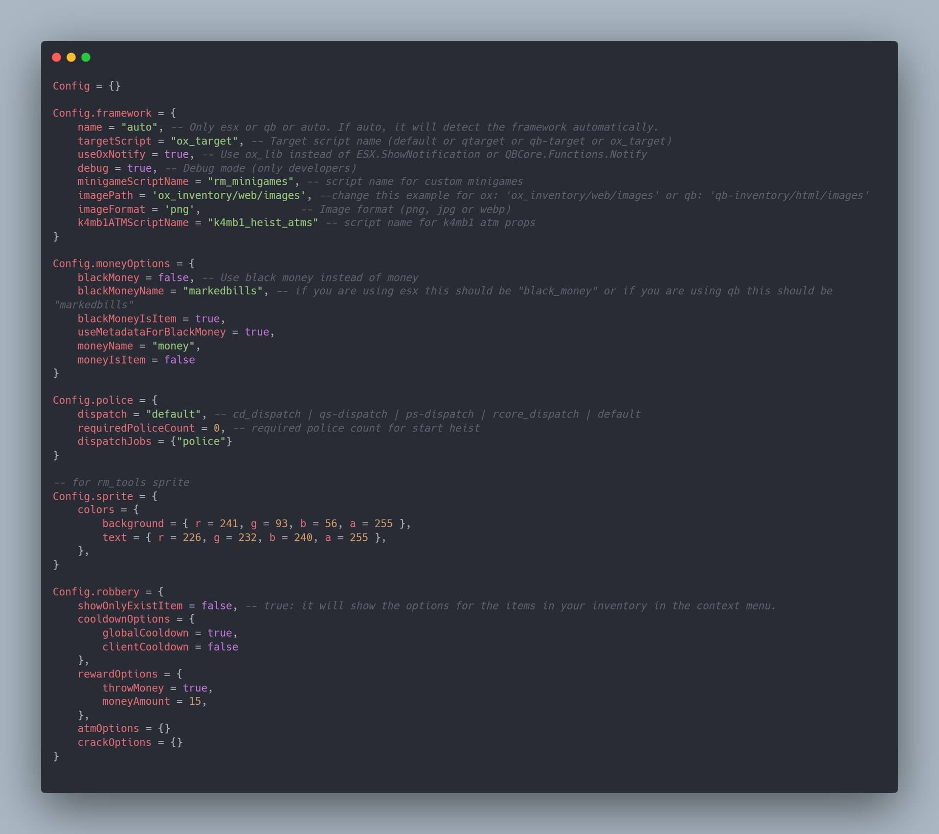 config