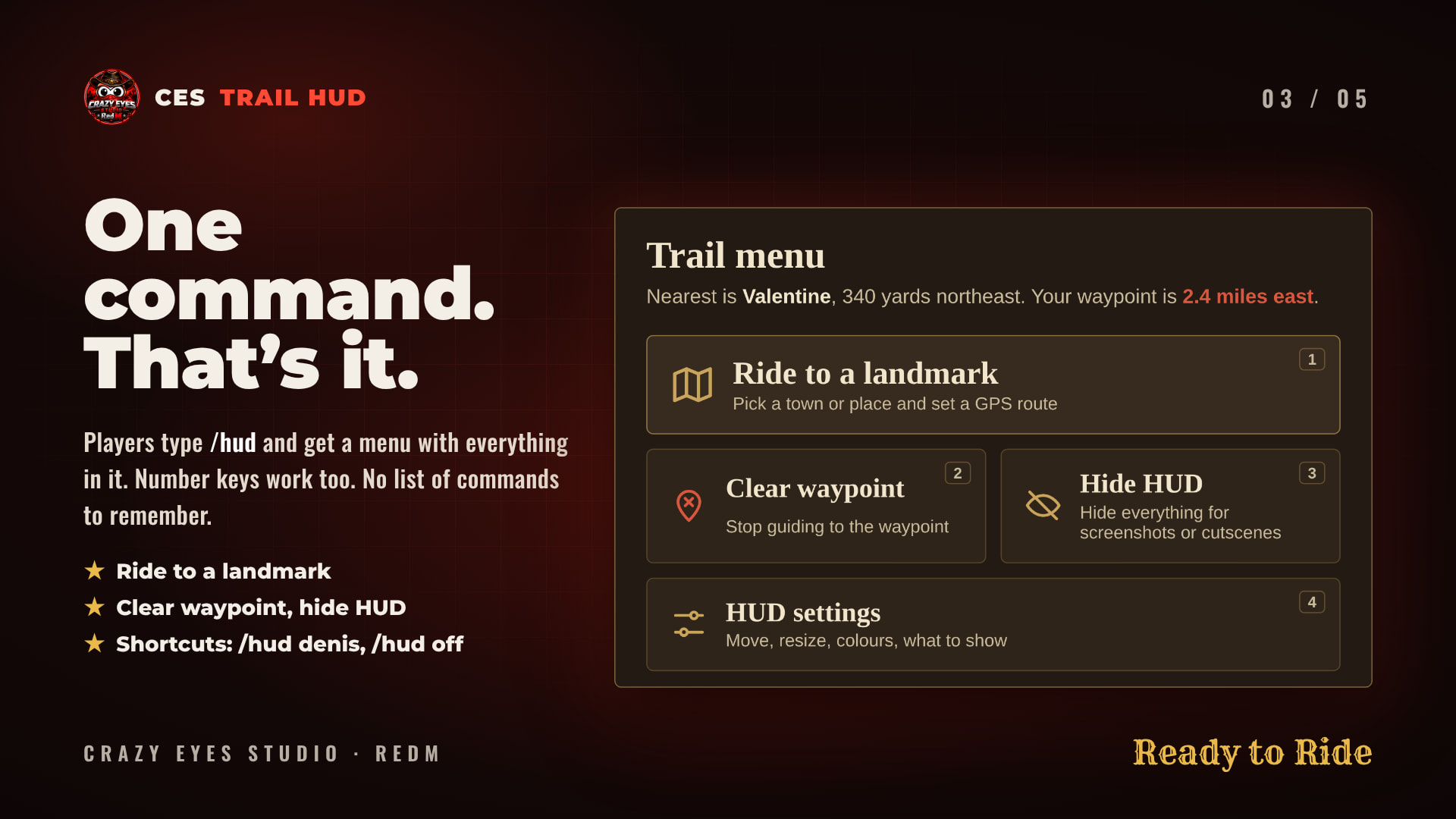 [PAID] CES Trail HUD — Landmarks, Waypoints & Status | Standalone ...