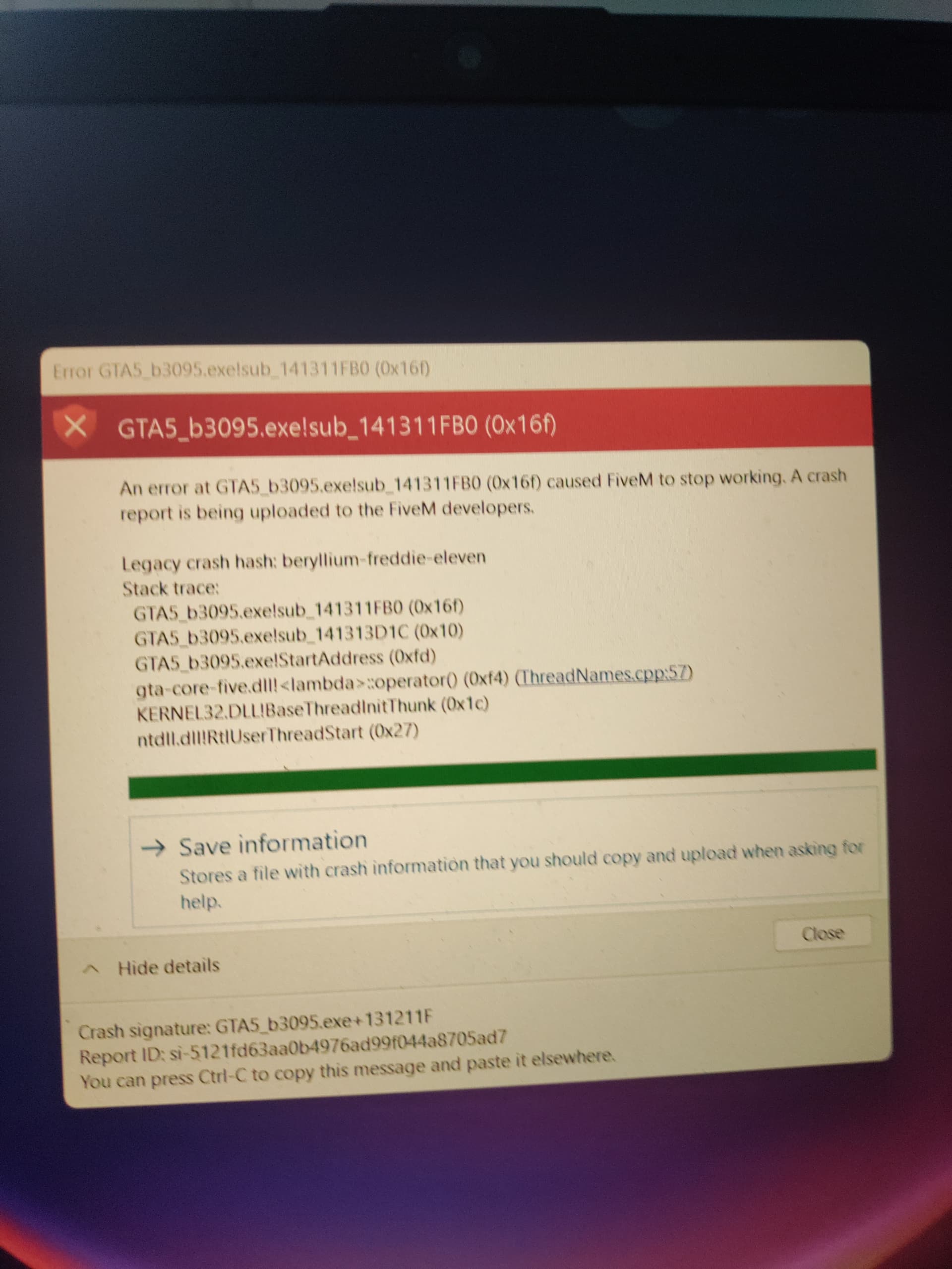 Constant crashing - FiveM Client Support - Cfx Forum