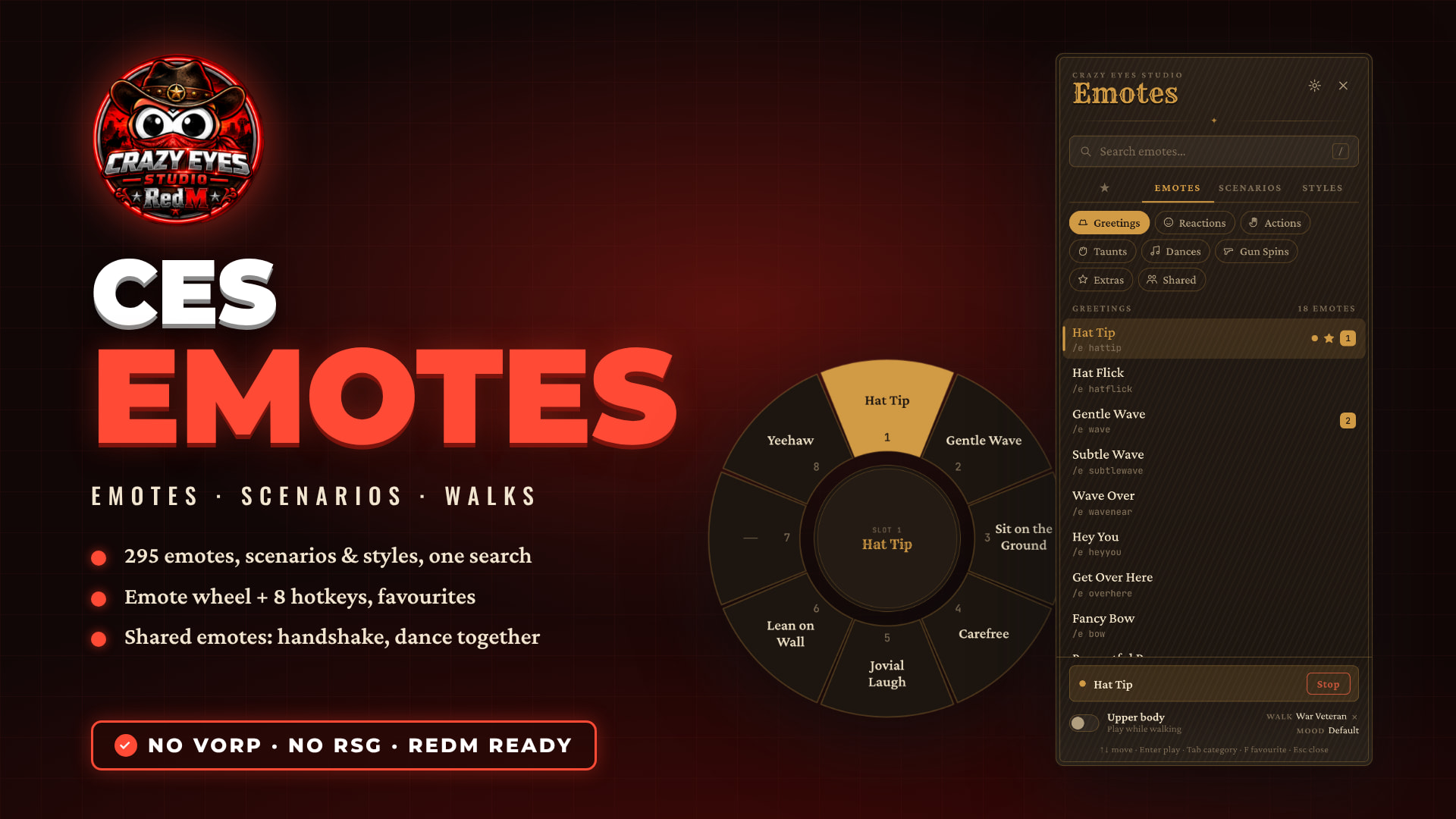 [PAID] CES Emotes — Emotes, Scenarios, Walk Styles & Emote Wheel ...