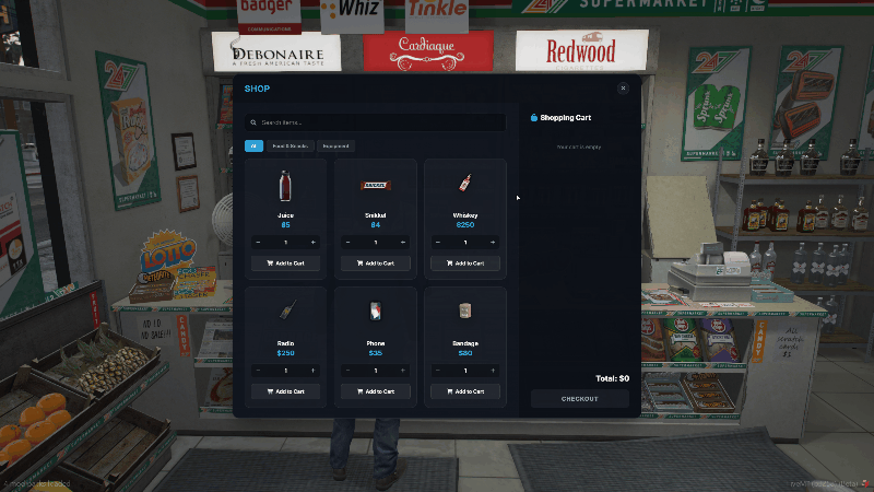 Mizu SmartShop-动态游戏内商店创建者-FiveM插件网
