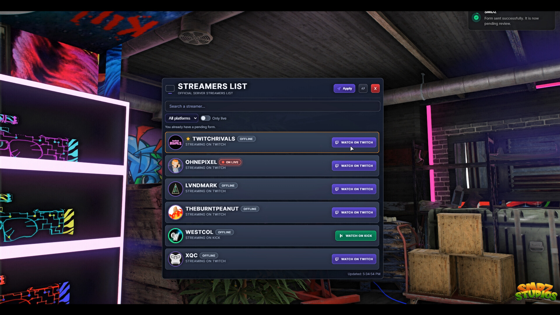 [PAID] Streamers List — Advanced Twitch & Kick Integration - FiveM ...