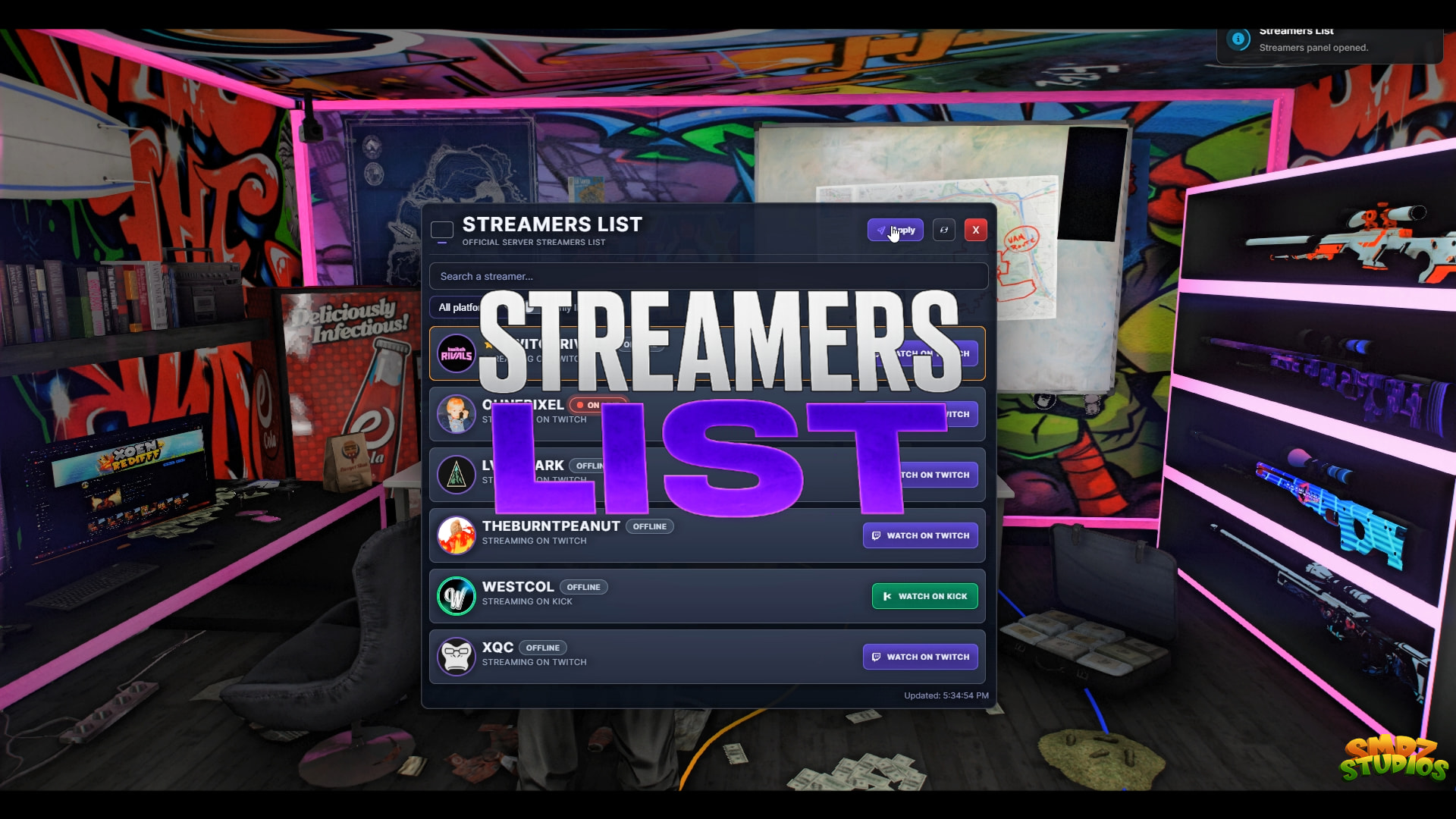 [PAID] Streamers List — Advanced Twitch & Kick Integration - FiveM ...