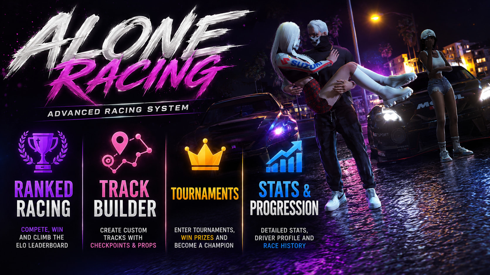 ALONE RACING — Street Racing System | Tablet | Real ELO | Track Builder ...