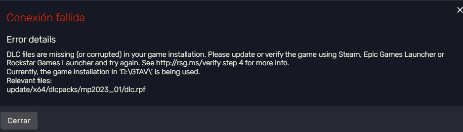 Error - FiveM Client Support - Cfx.re Community