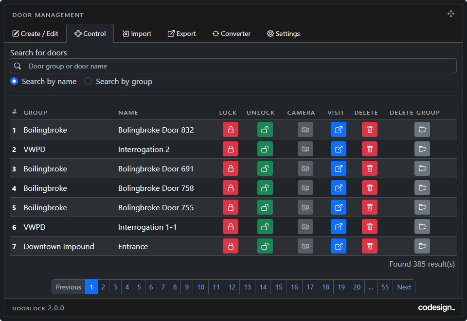 FiveM Doorlock script management