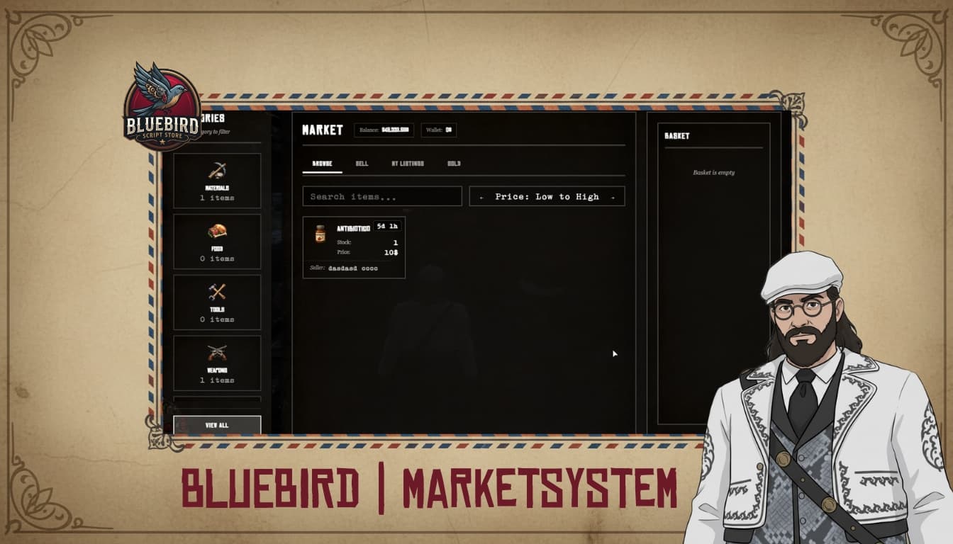 [PAID] VORP Bluebird Marketsystem - RedM Releases - Cfx Forum