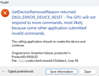 FiveM keeps crashing (citizen-scripting-lua.dll
