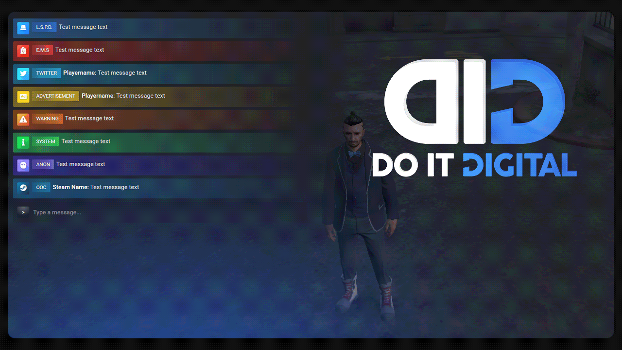 Advanced Chat System | 9 Themes | Live Editor | RP Ready [ESX/QBcore/Standalone] [PAID] thumbnail 14