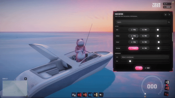 [PAID] PinkFrog Hud | Custom Crosshair, Blood screen effects, realistic car crash screen effect, stress system, 5 styles, recognition for vehicle class in speedometer thumbnail 7