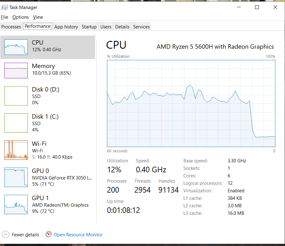 Sudden FPS, GPU usage and CPU usage drop while playing on a server in ...