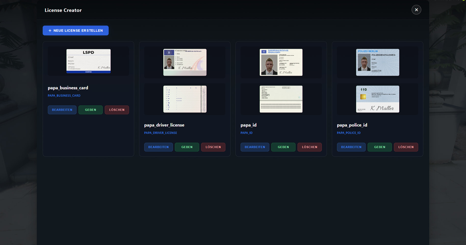 [ESX/QBCore/QBox]Papa Licensecreator | Build Custom License - FiveM ...