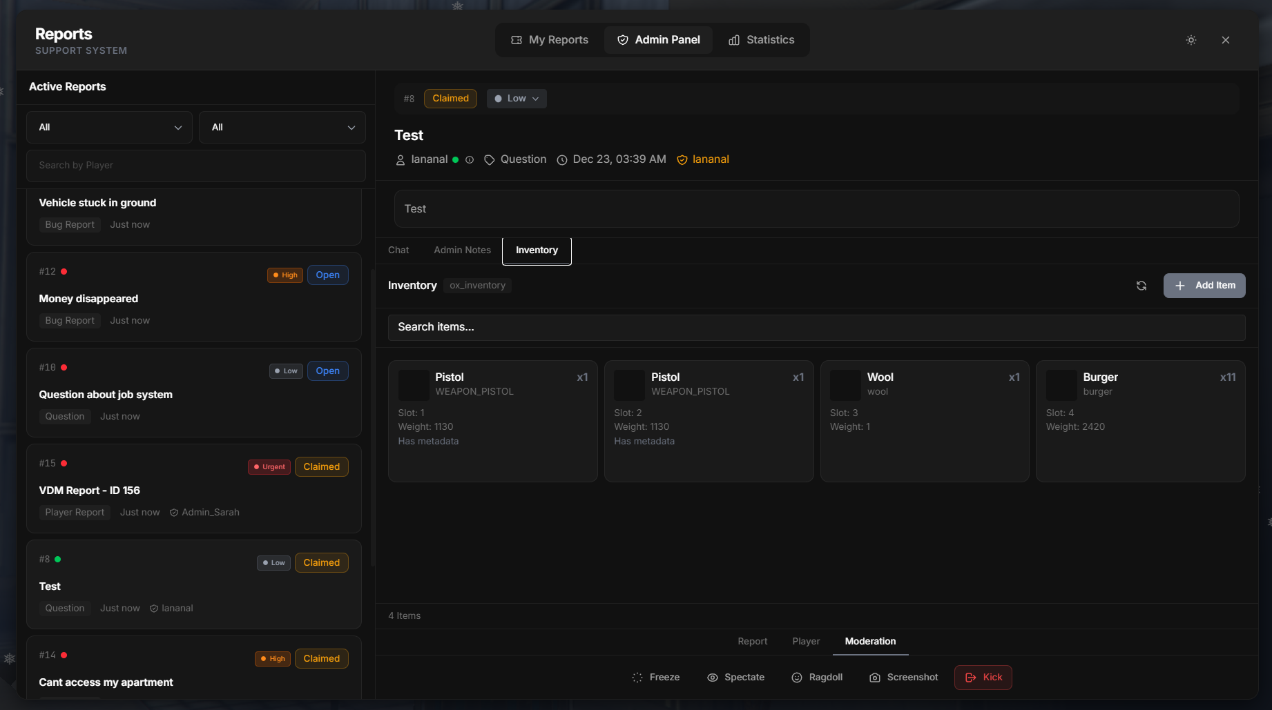 [FREE] SWS Report - Standalone Report System - FiveM Releases - Cfx Forum