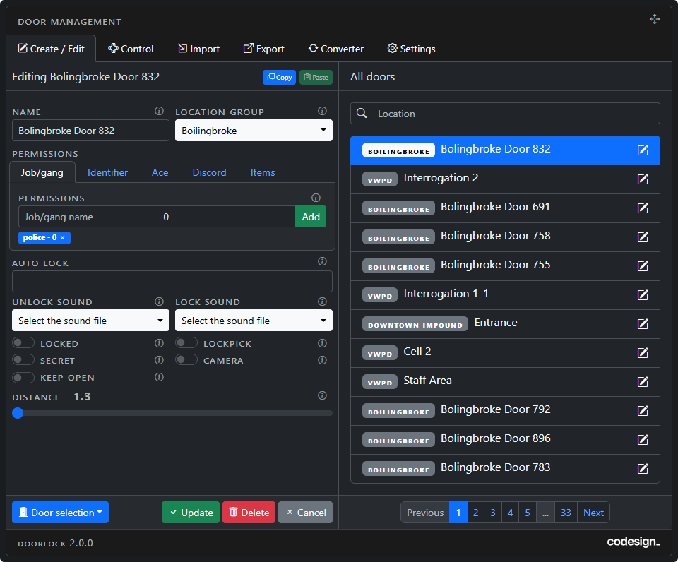FiveM Doorlock Script customisation